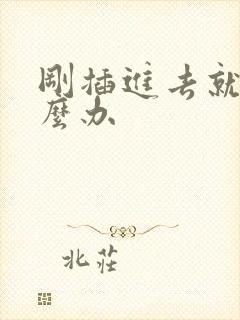 刚插进去就射怎么办