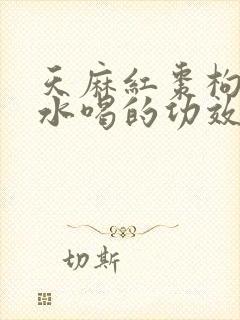 天麻红枣枸杞泡水喝的功效