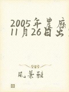 2005年农历11月26日出生人的命运