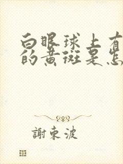 白眼球上有凸起的黄斑是怎么回事封面