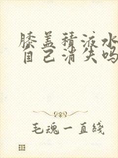 膝盖积液水肿会自己消失吗封面