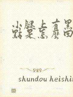 小腿上有黑色点点是怎么回事