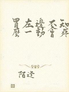 胃左边不知道怎么一动会疼一下封面