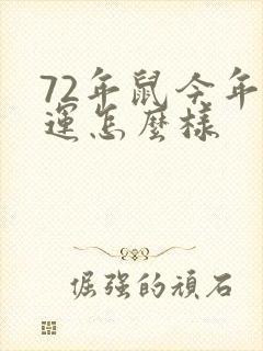 72年鼠今年财运怎么样