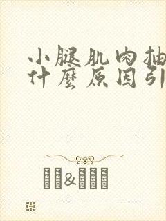 小腿肌肉抽筋是什么原因引起的封面