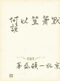何以笙箫默 小说