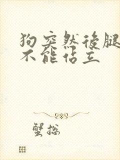 狗突然后腿无力不能站立