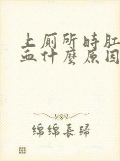 上厕所时肛门出血什么原因