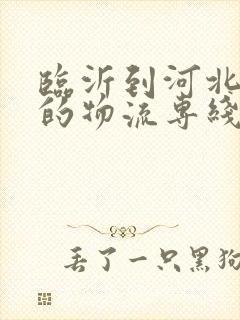 临沂到河北邯郸的物流专线