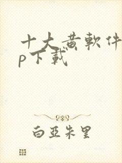 十大黄软件app下载