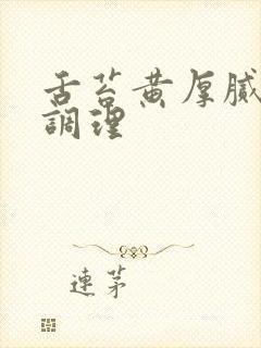 舌苔黄厚腻怎么调理