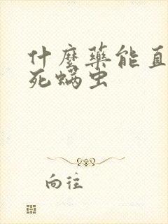 什么药能直接杀死螨虫