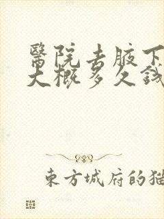 医院去腋下异味大概多久钱