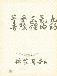 藿香正气丸可以去除体内的湿气吗封面