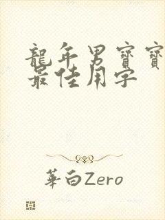 龙年男宝宝取名最佳用字