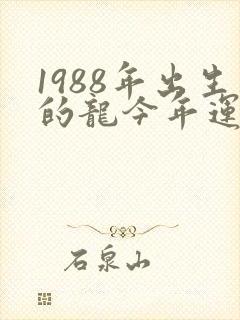 1988年出生的龙今年运势怎么样