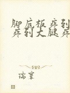 脚底板疼到膝盖疼到大腿疼封面