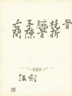 右手腕桡骨远端间隙骨折封面