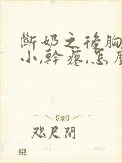 断奶之后胸部变小,干瘪,怎么恢复