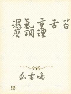 湿气重舌苔白怎么调理