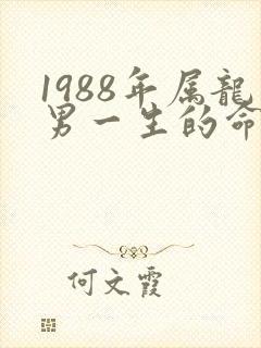 1988年属龙男一生的命运如何