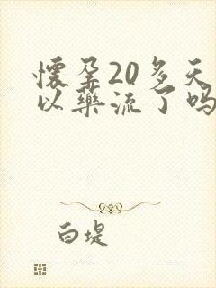 怀孕20多天可以药流了吗封面