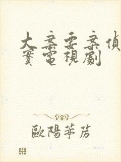 大案要案侦破纪实电视剧封面