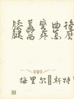 膝盖弯曲后面的腿窝疼怎么回事