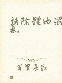 祛除体内湿气寒气