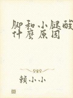 脚和小腿酸疼是什么原因封面