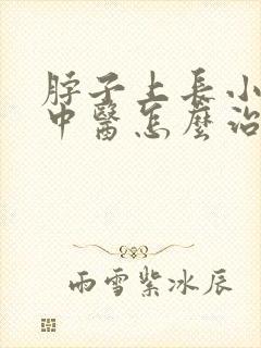 脖子上长小肉粒中医怎么治