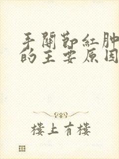 手关节红肿疼痛的主要原因