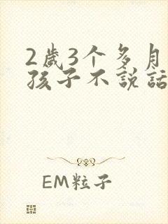 2岁3个多月的孩子不说话怎么回事