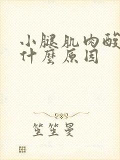 小腿肌肉酸痛是什么原因