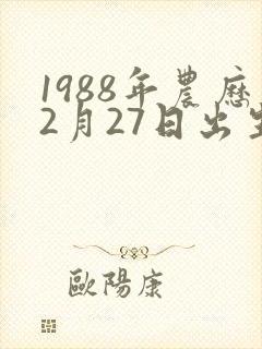 1988年农历2月27日出生男命封面