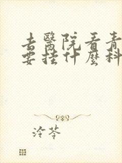 去医院看青春痘要挂什么科