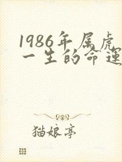 1986年属虎一生的命运怎么样