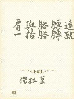 肩与胳膊连接处一抬胳膊就疼