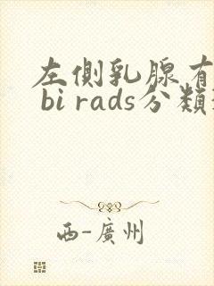 左侧乳腺有结节 bi rads分类3类