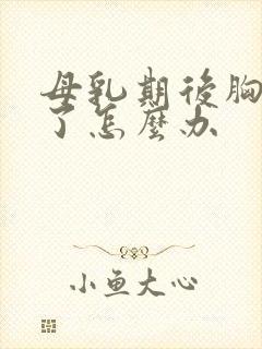 母乳期后胸变小了怎么办