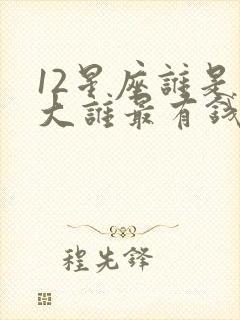 12星座谁是老大谁最有钱