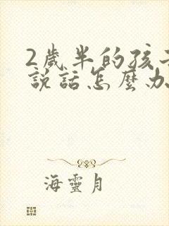 2岁半的孩子不说话怎么办