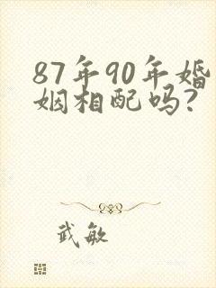 87年90年婚姻相配吗?封面