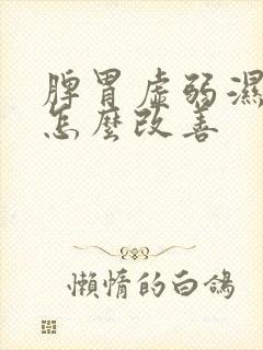 脾胃虚弱湿气重怎么改善