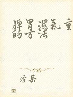 脾胃湿气重祛除的方法