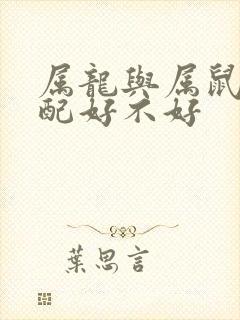 属龙与属鼠的婚配好不好