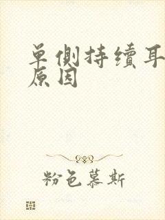 单侧持续耳鸣的原因