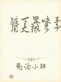 腋下异味手术费用大概多少封面