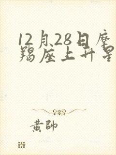 12月28日摩羯座上升星座