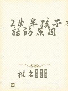 2岁半孩子不说话的原因